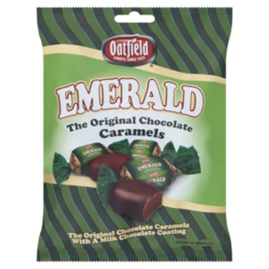 Picture of Bags Oatfield Emerald Choc Caramels 135g x18